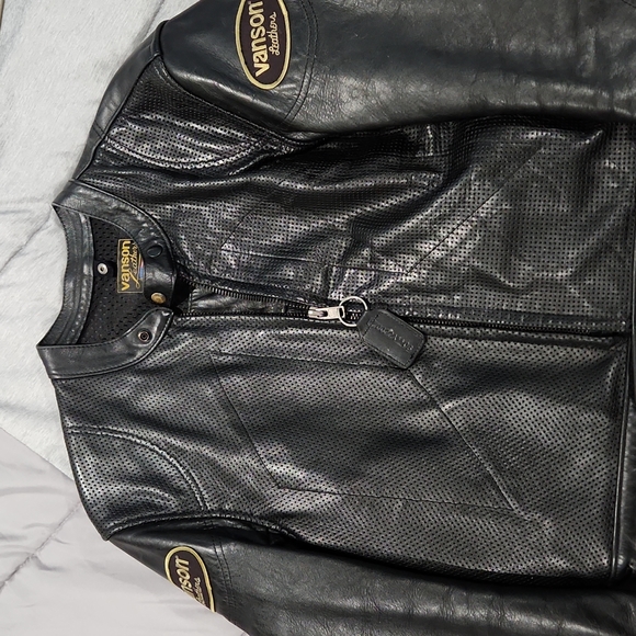Vanson Leather Motorcycle Jacket Size 48 - Picture 1 of 4